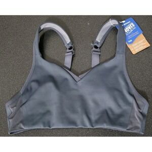 NWT Brooks Running Sports Bra Convertible Women 32B Asphalt Gray Active Yoga